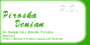 piroska demian business card